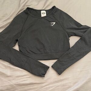 Gymshark Cropped Long Sleeve Running Top